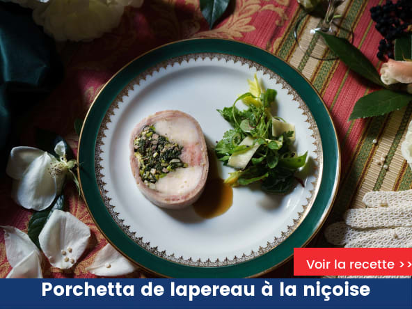 Porchetta de lapereau à la niçoise
